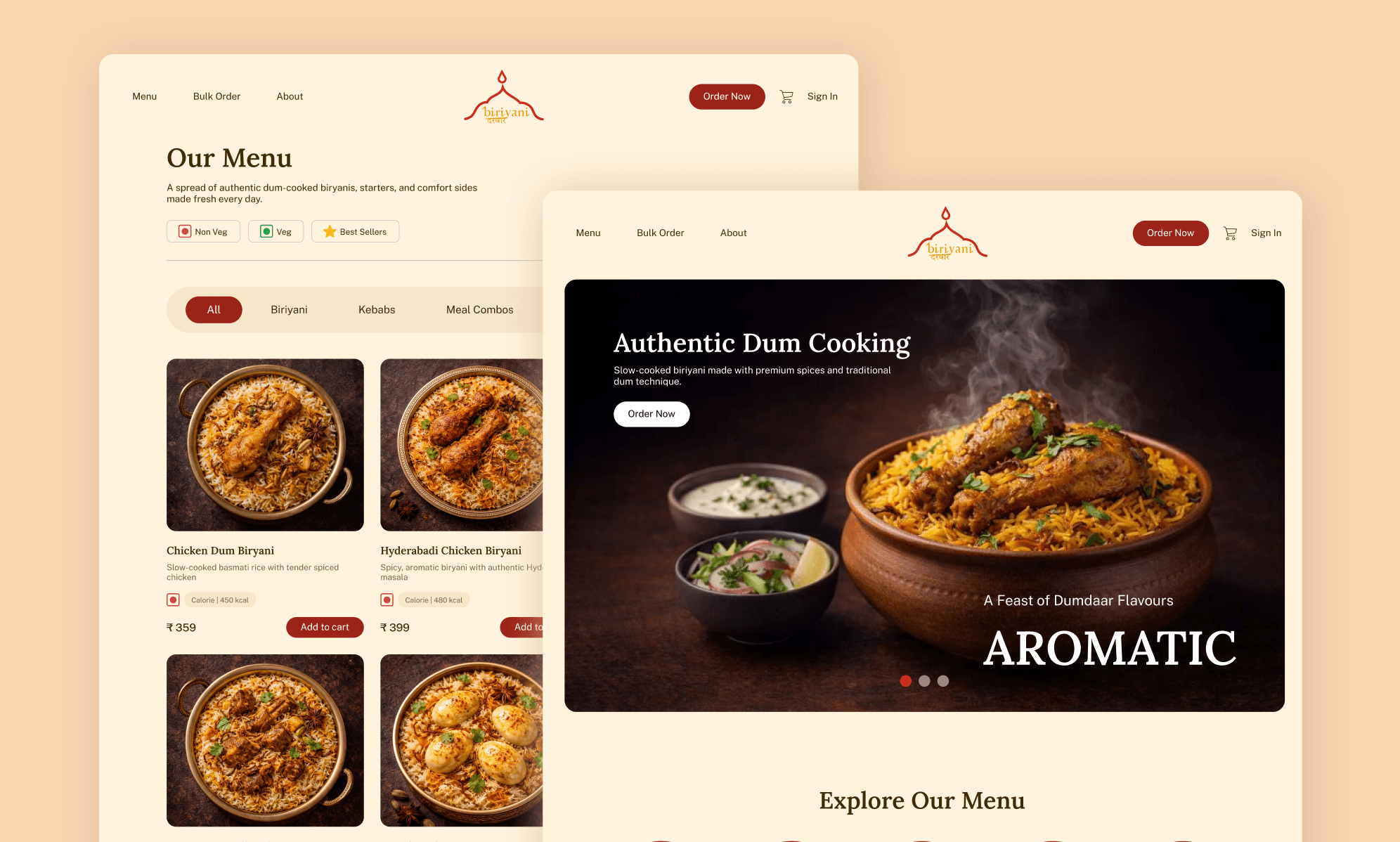 Biriyani Darbar — A Cloud Kitchen Brand Experience featured