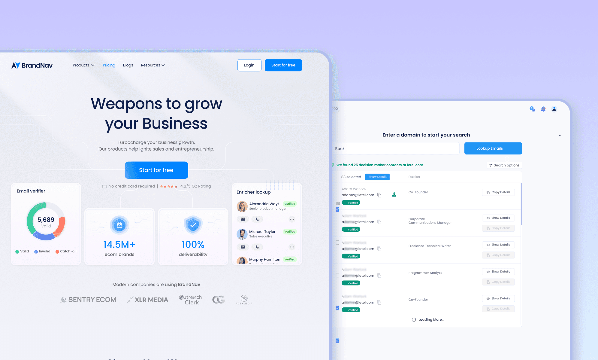 BrandNav — A Sales Intelligence & Lead Generation Platform featured